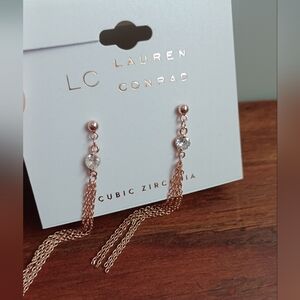 LC LAUREN CONRAD CHAIN DANGLE EARRINGS